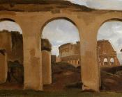 Rome - The Coliseum Seen through Arches of the Basilica of Constantine - 让·巴蒂斯特·卡米耶·柯罗